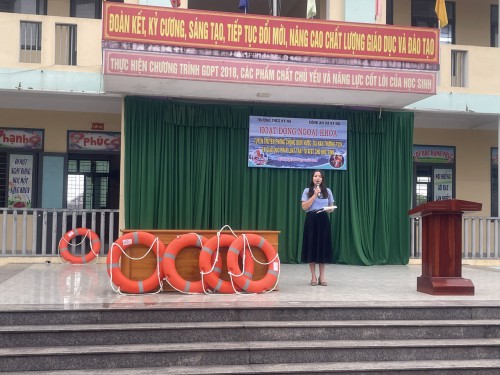 HOẠT ĐỘNG NGOẠI KHÓA TUYÊN TRUYỀN PHÒNG CHỐNG ĐUỐI NƯỚC TAI NẠN THƯƠNG TÍCH VÀ GIÁO DỤC PHÁP LUẬT TRẬT TỰ ATGT CHO HỌC SINH.