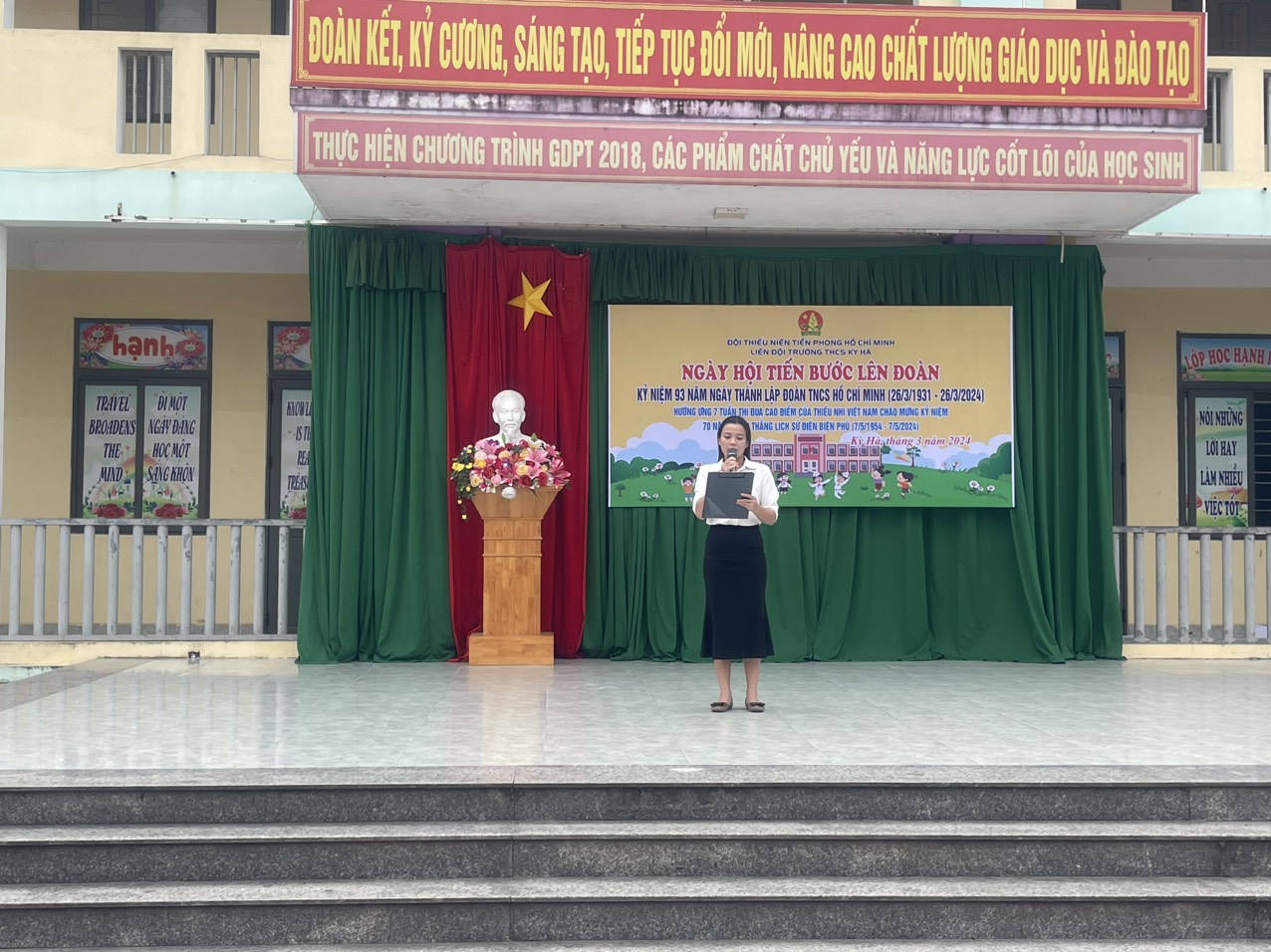 LỄ KẾT NẠP ĐOÀN VIÊN MỚI – KỶ NIỆM 93 NĂM NGÀY THÀNH LẬP ĐOÀN TNCS HỒ CHÍ MINH (26/3/1931 – 26/3/2024)